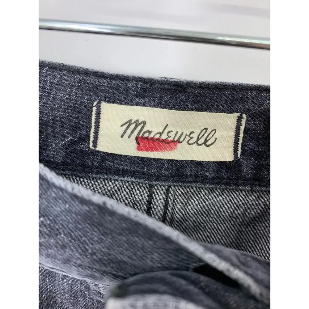Madewell Shorts Women's Size 26 Relaxed Denim Raw Hem Calverley Wash Black